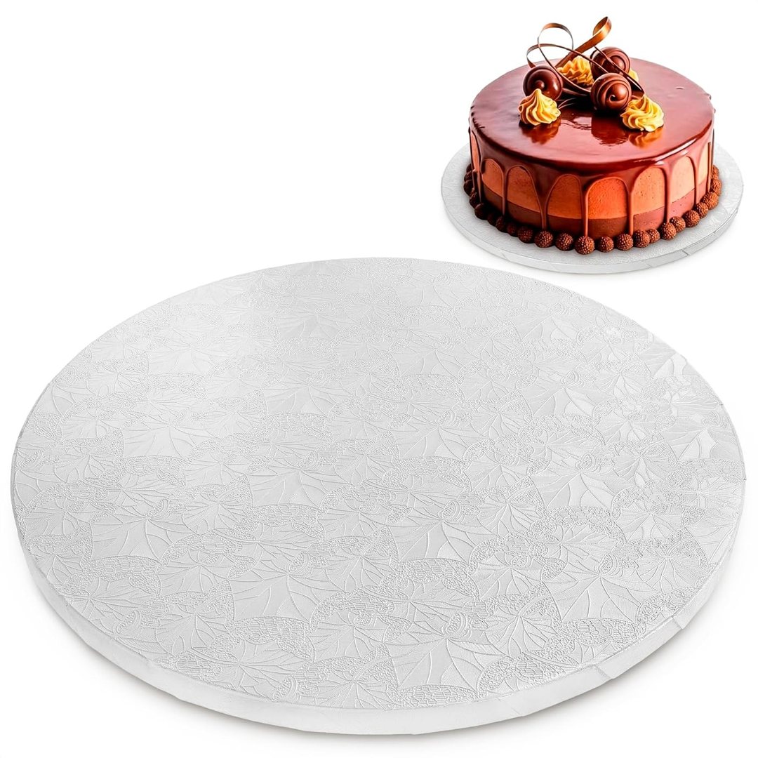 12 Inch Cake Drum, White Round Cake Board, 1/2 Inch Thick Cardboard, view 2