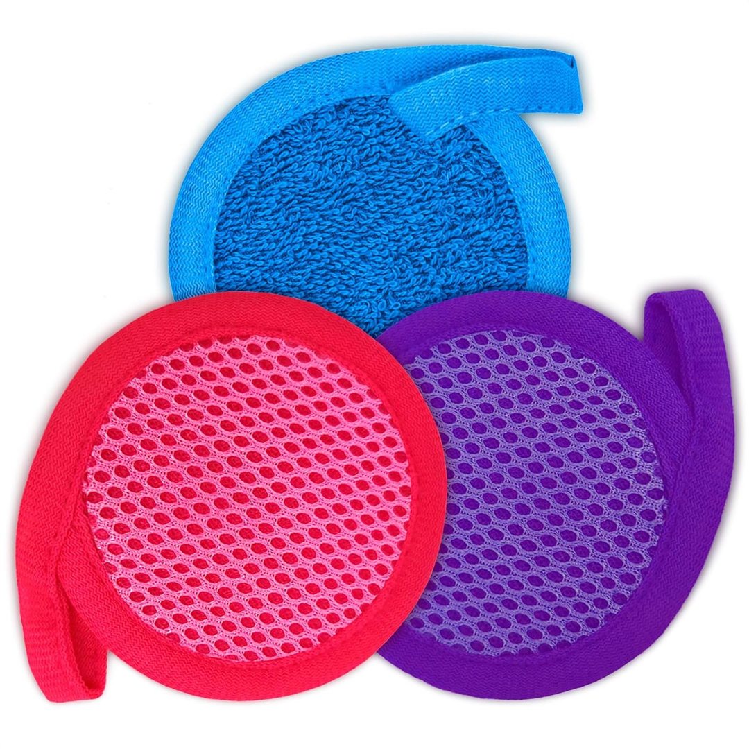 2 in 1 Face Scrub Pads, 3 Pcs Reusable Microfiber Face Scrubber Exfoli, view 2