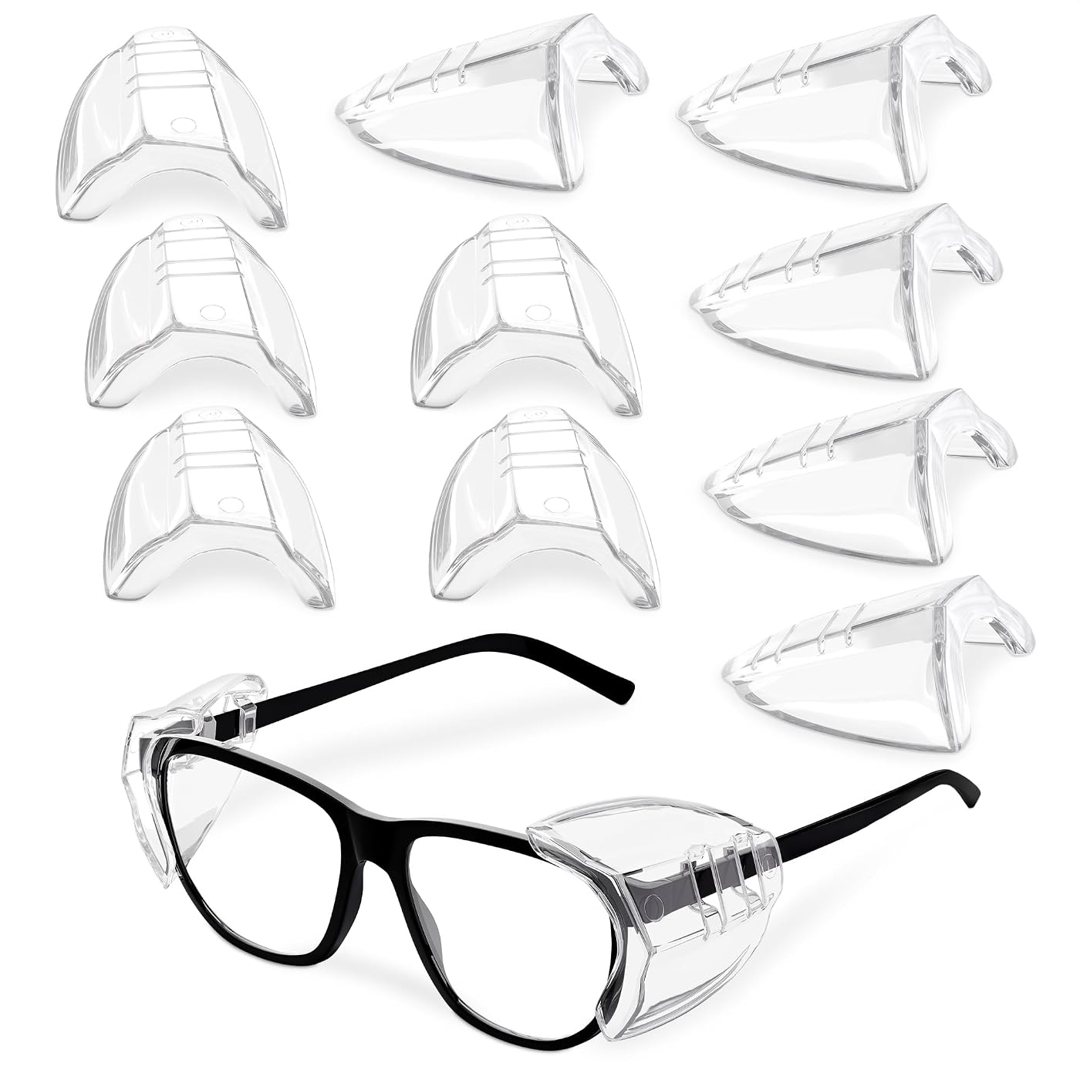6 Pcs Safety Side Shields for Glasses Clip On, Fits 98% Eyeglasses, view 2