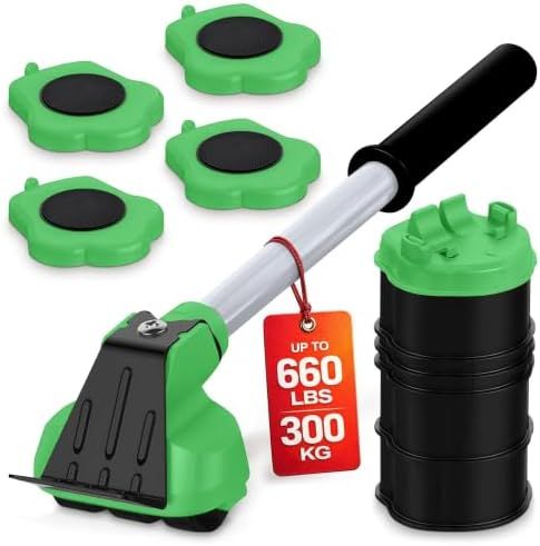 Furniture Sliders with Wheels, Furniture Lifter Tool Set Up to 660 Lbs