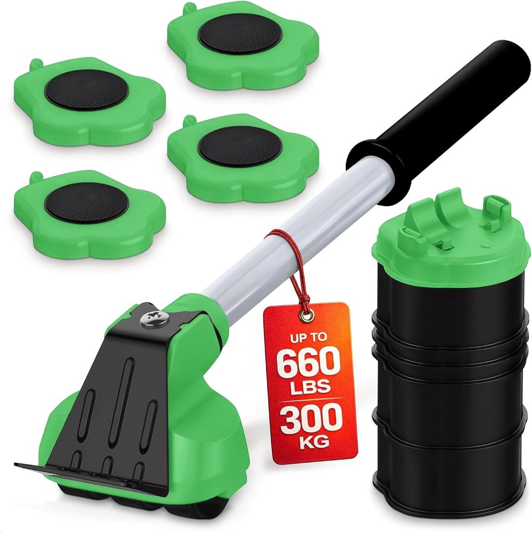 Furniture Sliders with Wheels, Furniture Lifter Tool Set Up to 660 Lbs, view 2