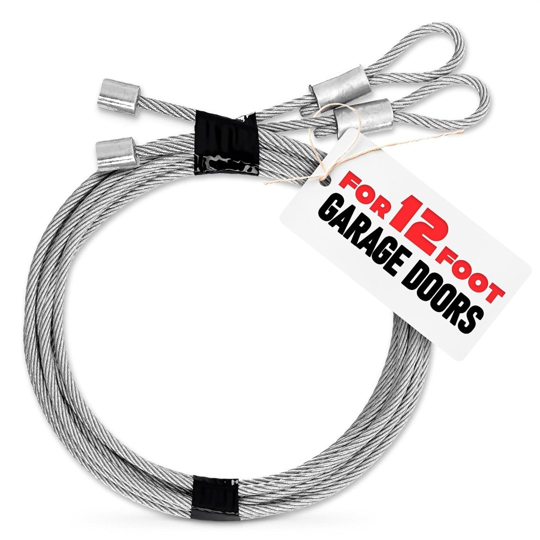Garage Door Cables for 12 Ft Door, 13 Ft 6 in, Galvanized, Pack of 2, view 2