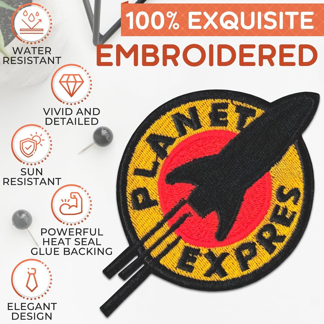 Iron-On Patches, Embroidered Sew-On Badge for Backpacks and Jackets, view 5