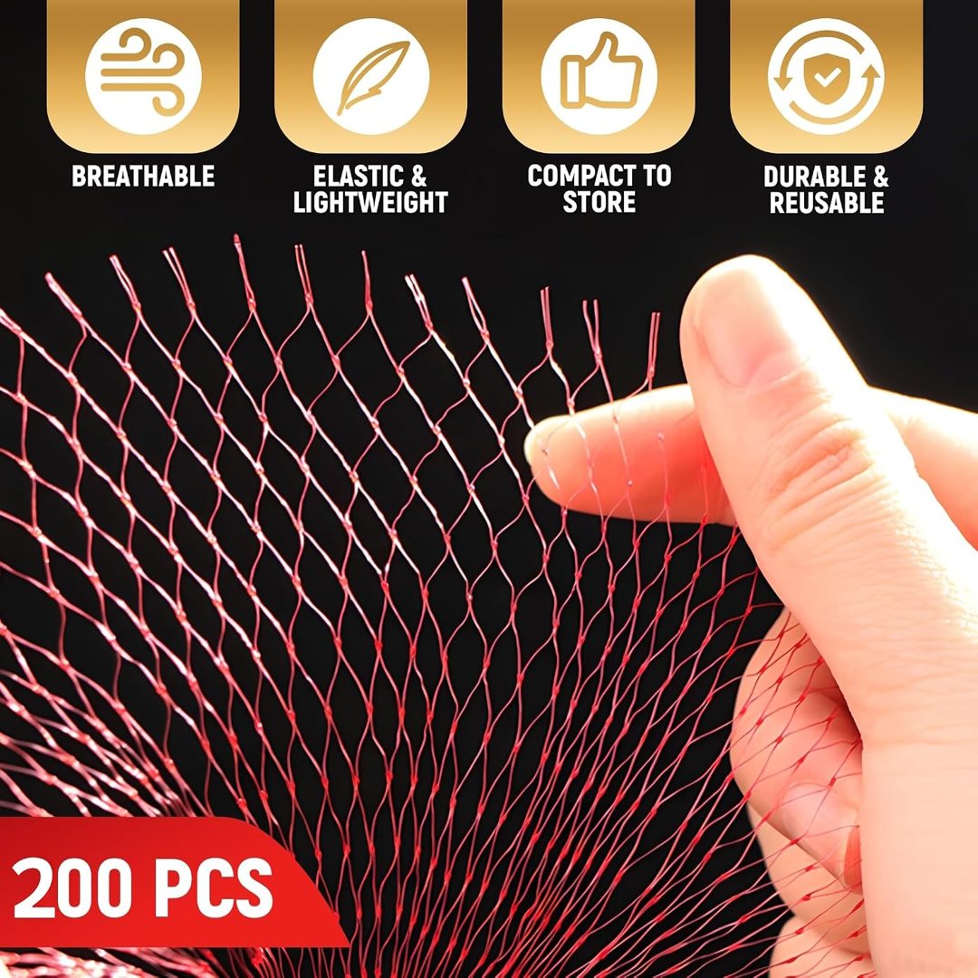 Mesh Produce Bags 200 Pcs, Reusable Drawstring Storage Bags, 13.7 In, view 4