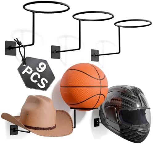Motorcycle Helmet Holder Wall Mount 9 Pcs, Hat Display Wall Mount, Hanger