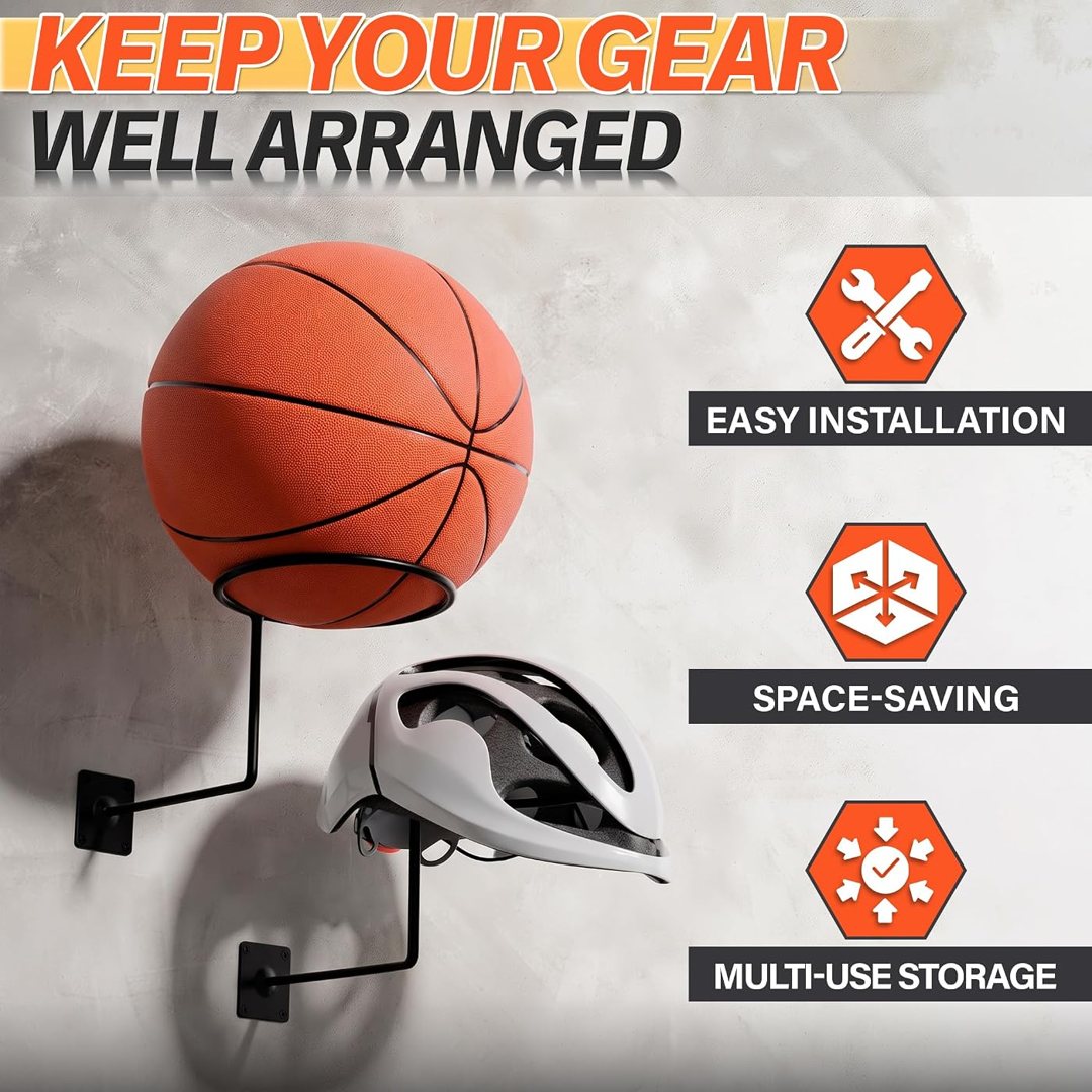 Motorcycle Helmet Holder Wall Mount 9 Pcs, Hat Display Wall Mount, Han, view 5