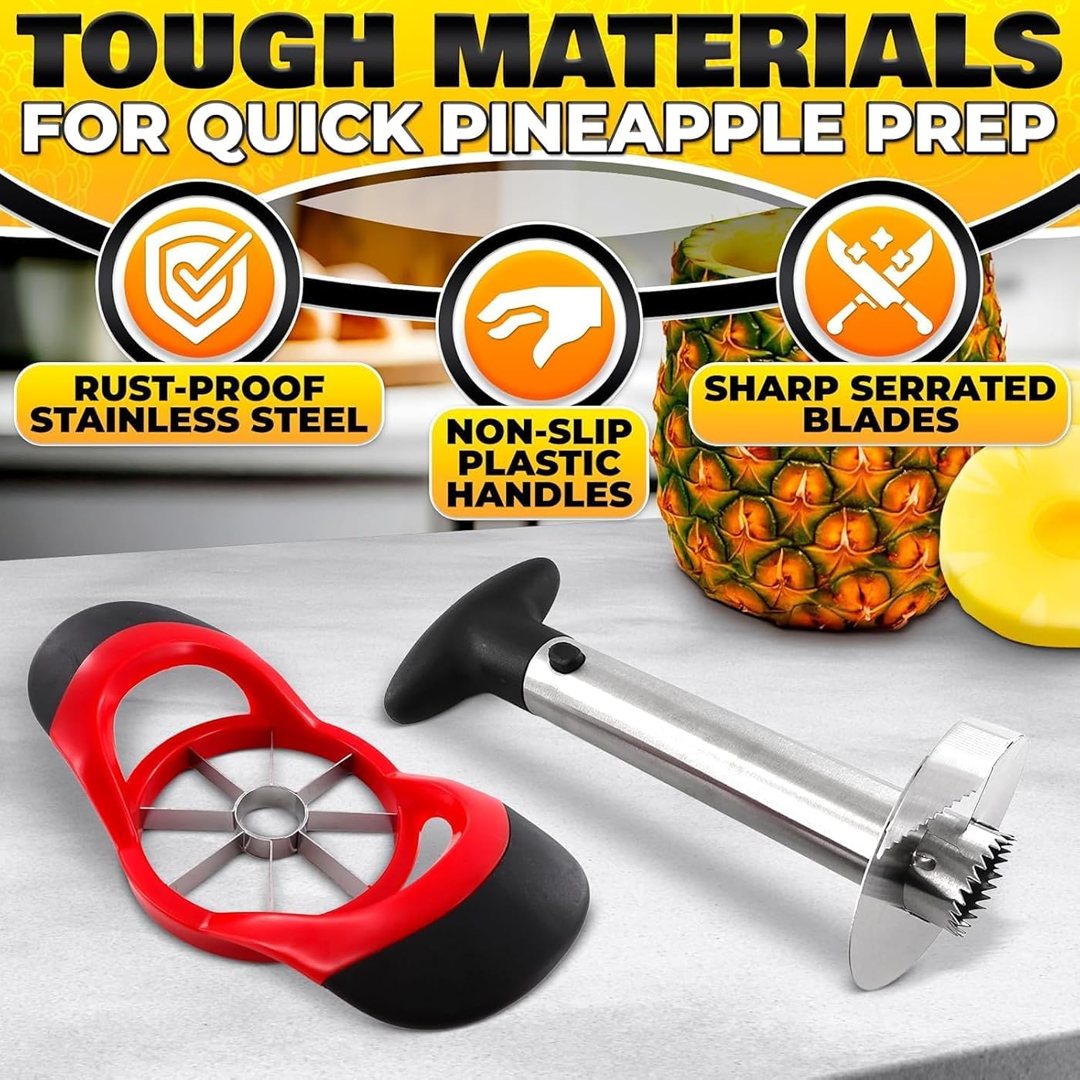 Pineapple Corer and Slicer, Apple Cutter, Stainless Steel Fruit Tool, view 5