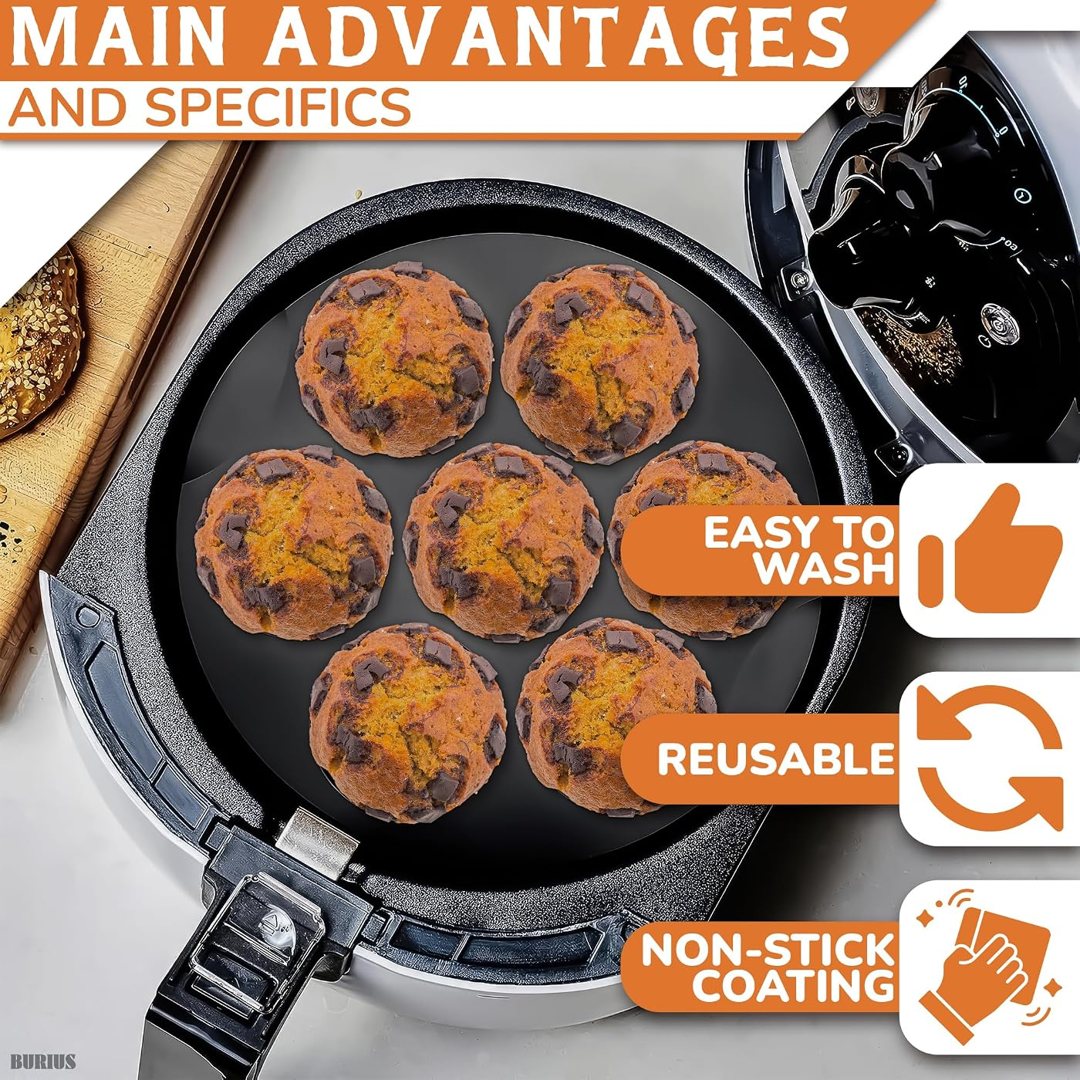 Silicone Muffin Pan, Non-Stick Cupcake Mold for Air Fryer, 7 Cups, view 5